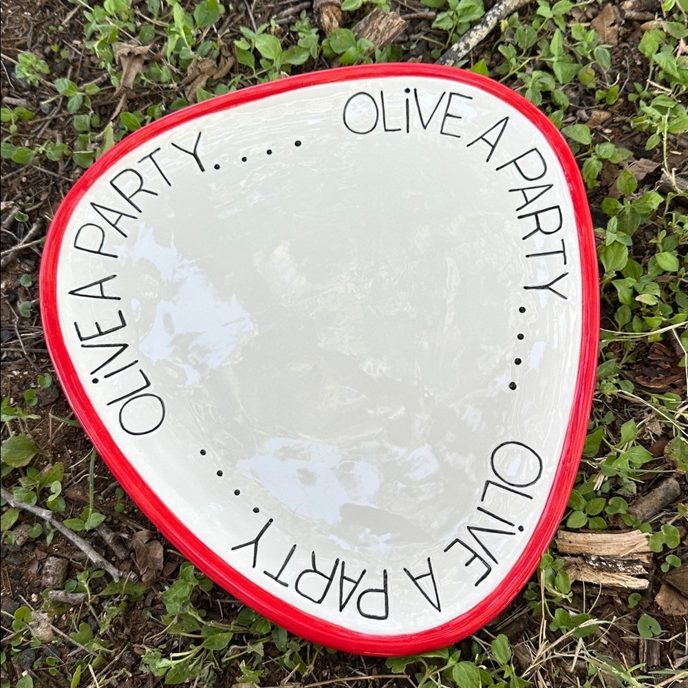 Fitz and Floyd COCKTAILS anyone? olive a party plate platter